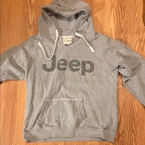 Jeep Light Gray Hoodie with Front Logo